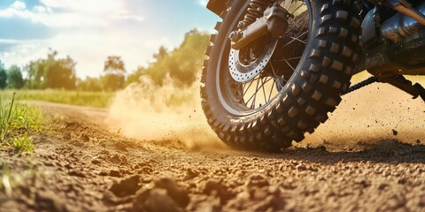 Dirt bike tire splash action offroad extreme adventure dynamic ride