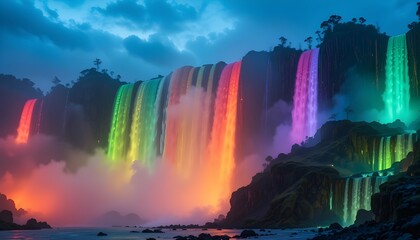 rainbow over the forest 