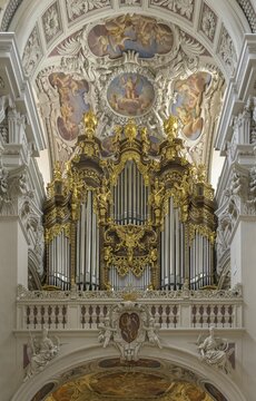 Organ in the baroque cathedral of, Passau, Bavaria, Germany