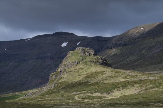 So-called Cathedral of the Elves, &Aacute;lfakirkjan, Tungustapi, S&aelig;lingsdalur, Laugar, Westfjords, Iceland