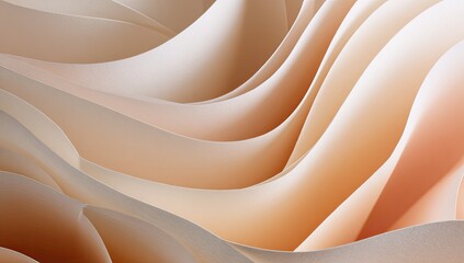 Abstract swirls of pale peach paper