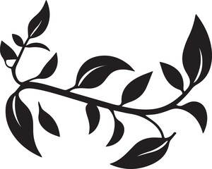 Elegant silhouette style vector minimal jade vine logo design, simple tropical flower icon illustration, modern black floral emblem for branding, nature, botanical, wellness, eco-friendly, creative bu