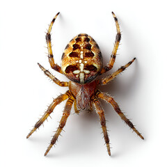 Obraz premium Detailed view of a spider its legs and body are clearly visible against a white background