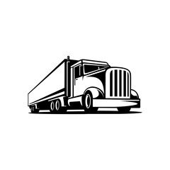 Truck box expedition, transportation simple design 