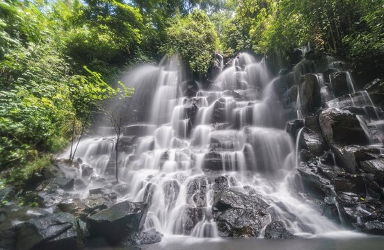 Waterfall, Air Terjun Kanto Lampo in Ubud, Bali, Indonesia