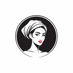 Feminine woman beauty logo design template vector on white background.