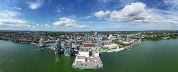 Panorama Almere Mit Wasser Und