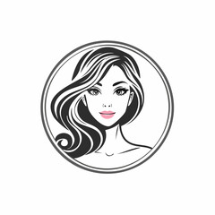 Feminine woman beauty logo design template vector on white background.