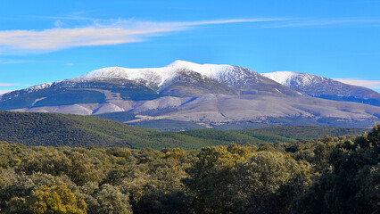 Landscape of Monacayo on a sunny winter day