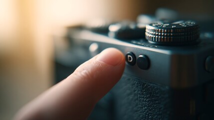 Finger adjusting camera settings