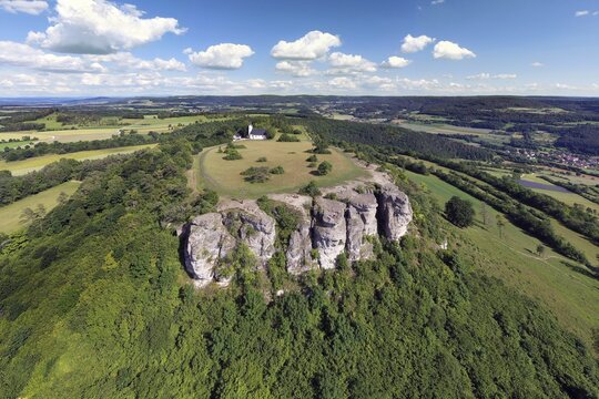 Staffelberg, 539m, near Bad Staffelstein, district Lichtenfels, Franconian Switzerland, Franconian Alp, Upper Franconia, Franconia, Bavaria, Germany
