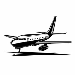 Turboprop transport aircraft image vector isolated on white background.