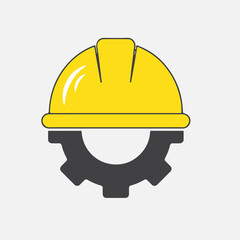 vector illustration of a construction helmet