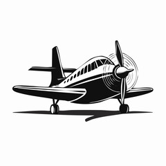 Turboprop Aircraft image Vectors and Vector Art isolated on white background.