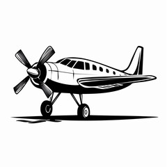 Turboprop Aircraft image Vectors and Vector Art isolated on white background.