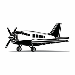 Turboprop Aircraft image Vectors and Vector Art isolated on white background.