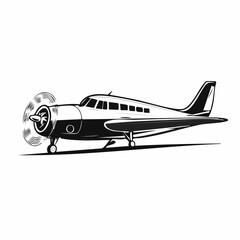 Turboprop Aircraft image Vectors and Vector Art isolated on white background.