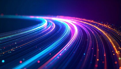 Abstract swirling light trails