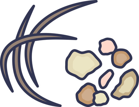 A microscopic illustration of animal dander and pet hair. These particles are common allergens that can trigger allergic reactions and respiratory issues in sensitive individuals.