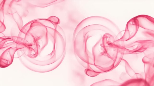 Swirling pink smoke patterns on a light background
