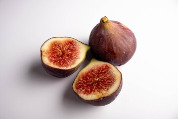 fresh fig on white bakground