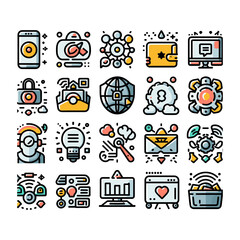 collection of AI Icons set