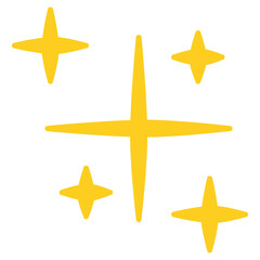 Obraz premium Simple Geometric Yellow Starburst Shape Sparkle Icon Illustration Design