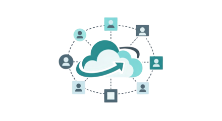 Cloud Computing Network Connection Concept Illustration cloud computing network connection data technology internet online digital storage