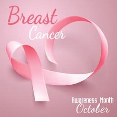 Breast cancer ribbon awareness