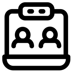 Online Meeting, Virtual Conference, Video Call Icon