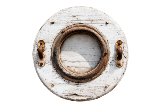 Ocean view porthole nautical decor coastal rustic close-up