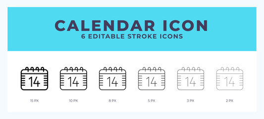 Calendar line icon vector illustration. Trendy styles.