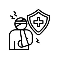 Injury line icon