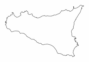Sicily outline map
