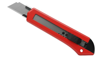 Isolated Red Utility Knife
