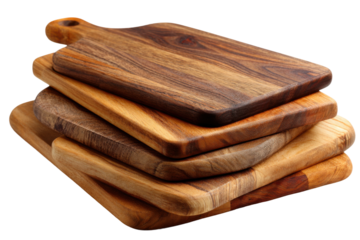 Displaying elegant wooden cutting boards in a cozy kitchen setting