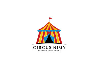 Obraz premium Circus tent isolated on transparent background