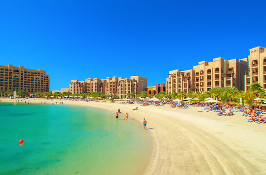 Beach in al Marjan island, Ras al Khaimah, United Arab Emirates.