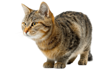 Playful cat exploring animal photography indoor