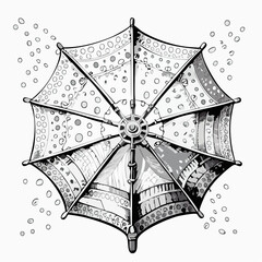 Fototapeta premium Vector illustration of an umbrella on a white background