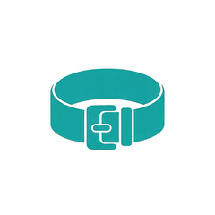 Turquoise Belt Buckle Illustration on White belt buckle turquoise fashion accessory clothing leather strap design isolated