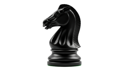Isolated Black Chess Knight