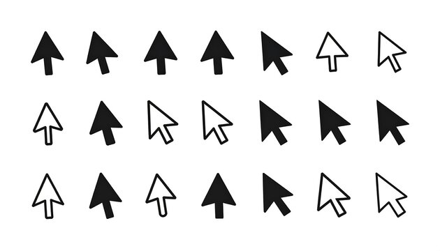 Various computer mouse cursor shapes