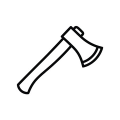 Simple line drawing of an axe