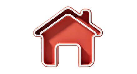 Isolated Red House Icon