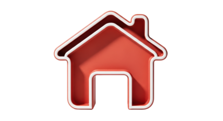 Isolated Red House Icon