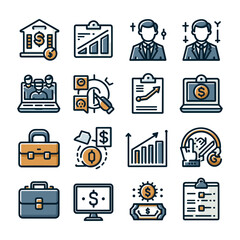 Business icon set
