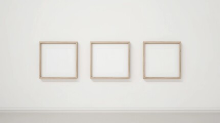 Square frames with blank poster 