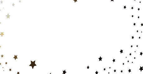 Gold and Black Stars on White