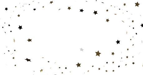 Scattered Stars on White Background